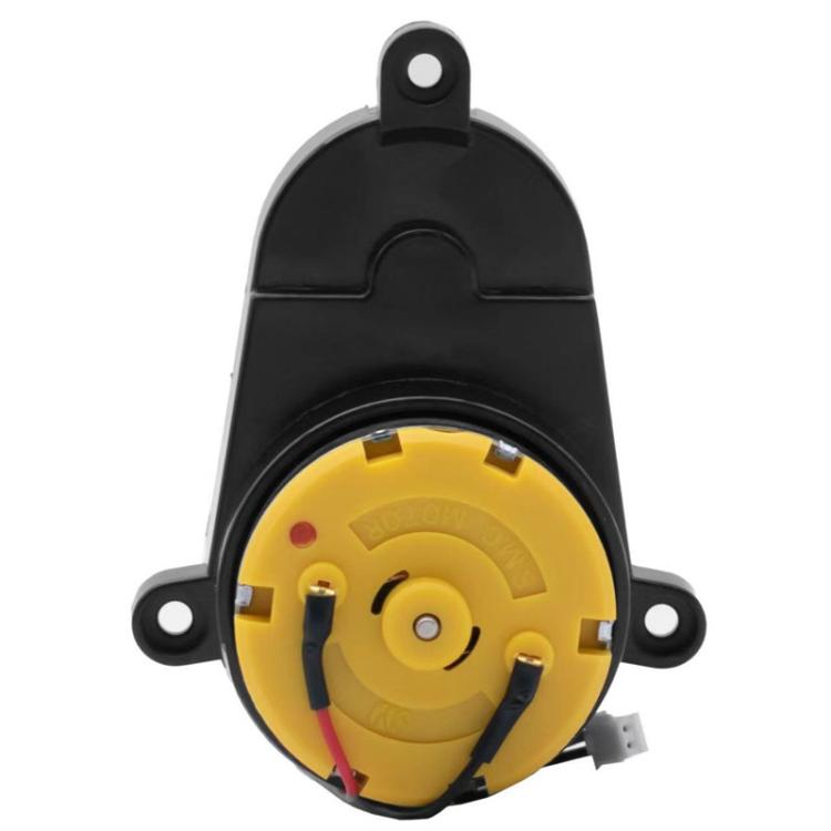 Side brush motor assembly with black housing and yellow contact module