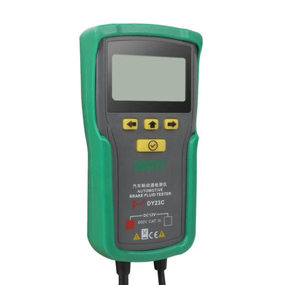Brake fluid digital water content tester, green-and-gray handheld with LCD screen