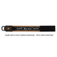 Flat reflective cycling pant strap band, black with orange trim and adjustable loop