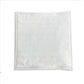 White non-woven vacuum dust bag with stitched border, plain front