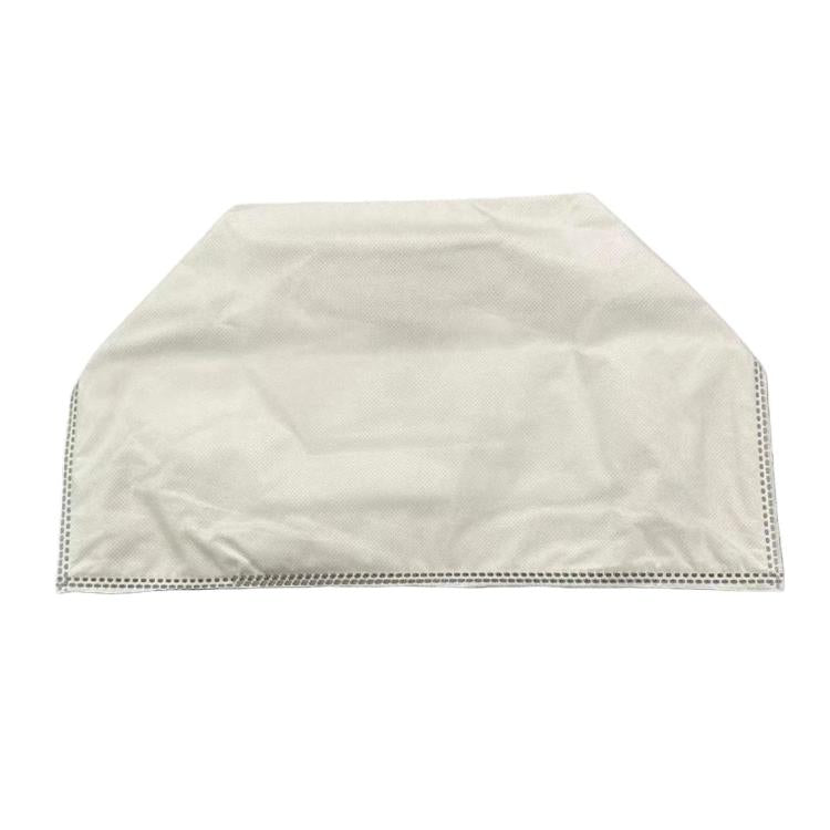 Non-woven vacuum dust bag filter for Karcher VC2, white back panel with stitched edges.