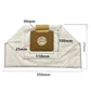 Non-woven vacuum dust bag filter for Karcher VC2, dimensions shown: 350mm, 100mm, 12mm.