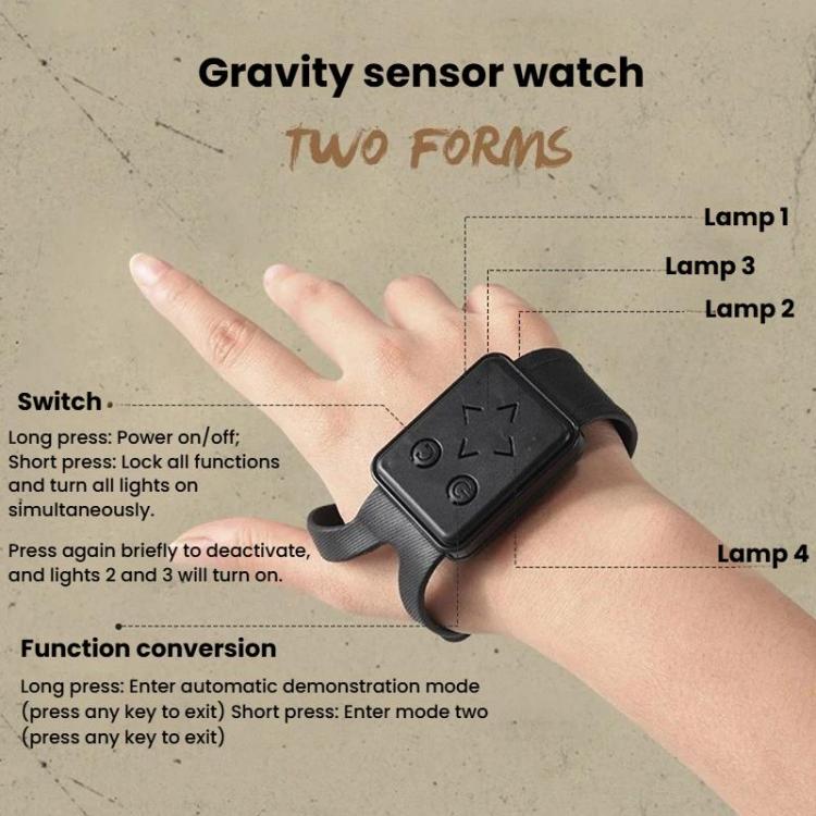 Gravity sensor wrist remote controller with button switch for controlling toy car