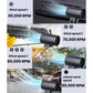 Cordless blower fan nozzle shown with multiple wind-speed settings and airflow effects