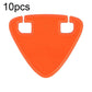 Triangular reflective bike sticker, orange-red with two cutout tabs