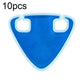 Triangular reflective bike sticker, royal blue with two cutout tabs
