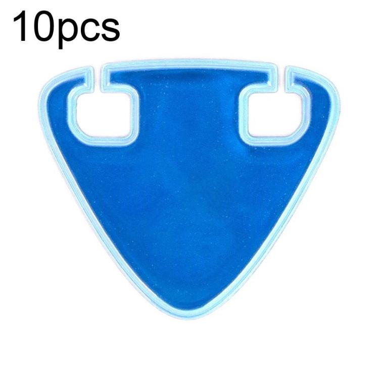 Triangular reflective bike sticker, royal blue with two cutout tabs
