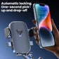 Textured car phone holder with clip cradle, automatically locking a smartphone