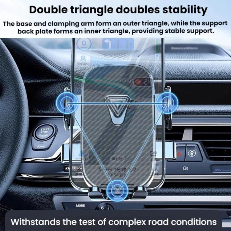 Car Navigation Phone Holder Air Vent Mount Fixing Bracket, Mirror Finish, Textured Finish