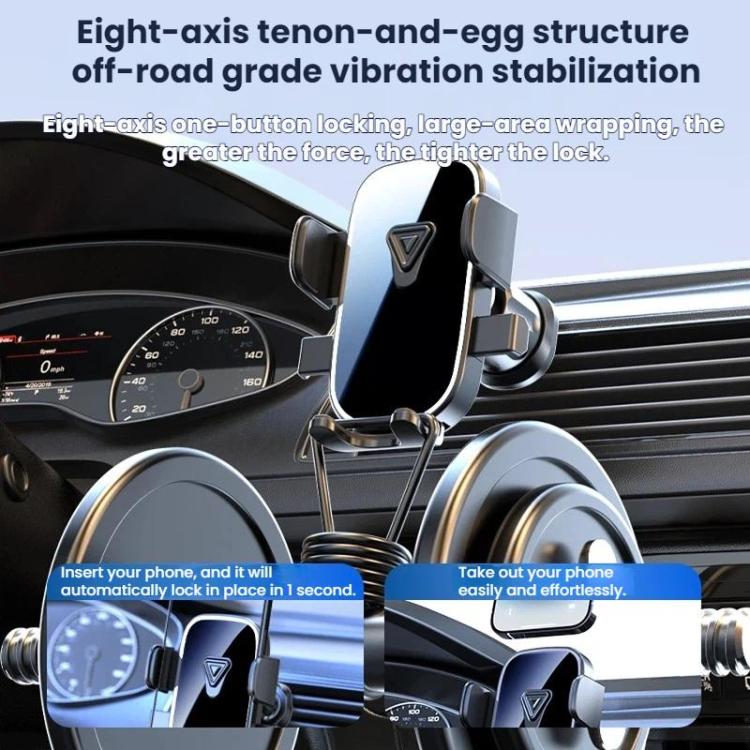Car Navigation Phone Holder Air Vent Mount Fixing Bracket, Mirror Finish, Textured Finish