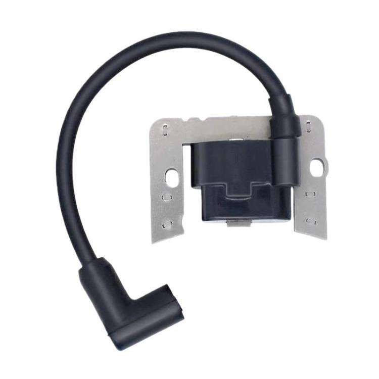Ignition coil module with black wire harness and metal mounting straps