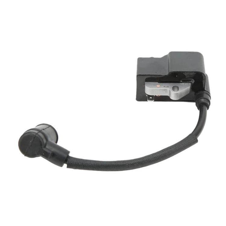 Ignition coil with rubber boot lead wire and mounting plate for STIHL