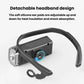 Detachable ear pads and adjustable band on the ear-mounted headlamp with silicone seal
