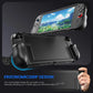 Black protective case with folding grip and front screen cover for Switch 2