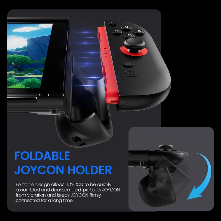 Black protective case with foldable Joy-Con holder and grips for Switch 2
