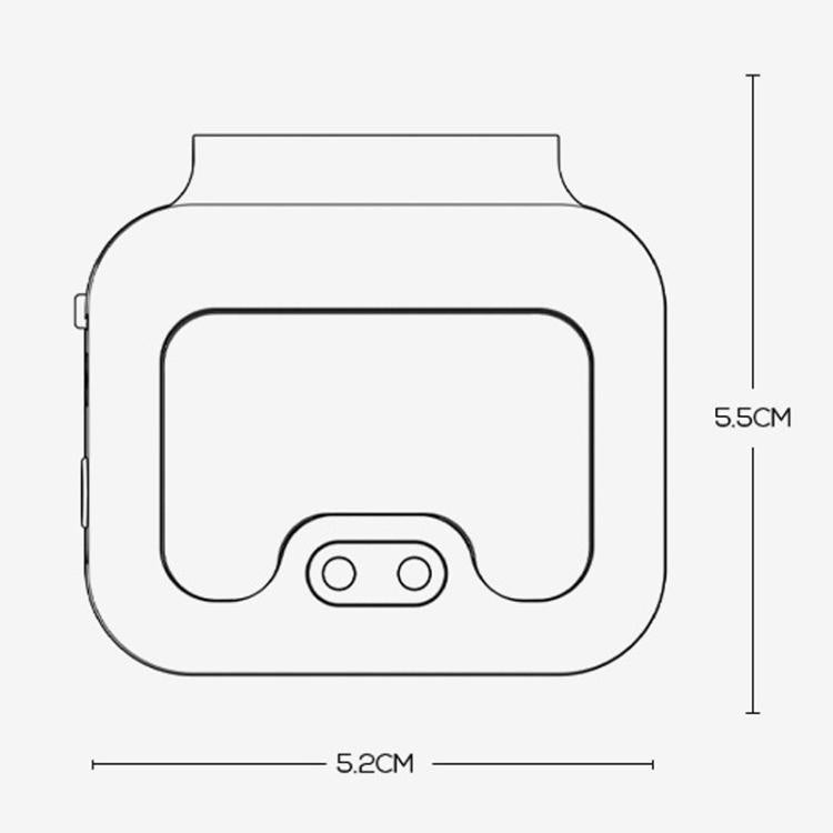 Size outline of portable magnetic work light: 5.2cm x 5.5cm