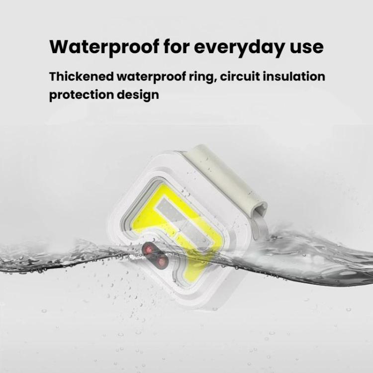 White LED headlamp/work light with waterproof design and splash water droplets