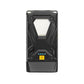 SMILING SHARK portable magnetic flashlight, black rear with LED power indicator panel