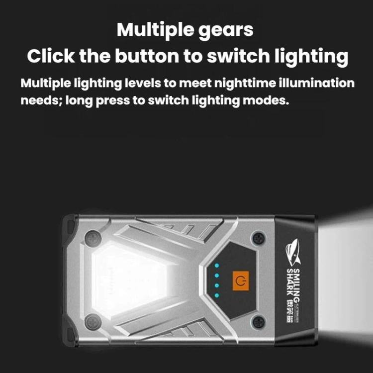 SMILING SHARK portable magnetic flashlight body with multi-gear control button