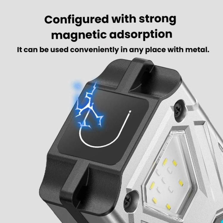 SMILING SHARK portable magnetic flashlight with strong magnetic attachment and side LED window