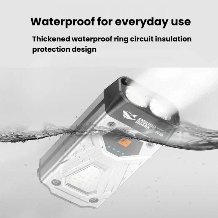 SMILING SHARK portable magnetic flashlight with waterproof body and visible LEDs