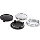 61mm wheel hub center caps set of 4, mixed black and silver finishes
