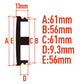 61mm wheel hub center cap size diagram, A 61mm B 56mm C 61mm D 9.3mm