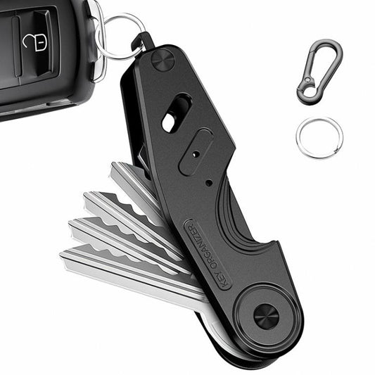 Vintage Style Aluminum Key Holder Car Key Fob Clip for 2-6 Keys Ideal Gift for Men