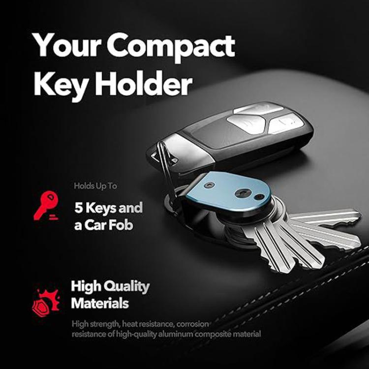 Aluminum Key Organizer Mini Key Holder for 2-6 Keys Compact Design Saves Pocket Space