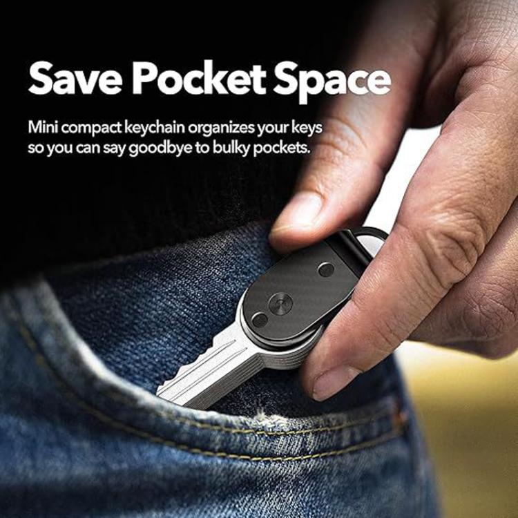 Aluminum Key Organizer Mini Key Holder for 2-6 Keys Compact Design Saves Pocket Space