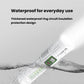 White flashlight with digital display and waterproof seal ring