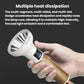 Handheld portable LED flashlight with wood handle and glowing switch indicator