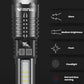 SMILING SHARK SD-5244 Zoomable Digital Display Flashlight With Side Light 4-Gear Dimmable Portable Torch, Hook, Breaker Bar