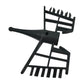 Black whisking attachment with butterfly fins and top prongs for whipping