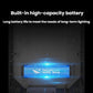 Solar motion sensor garden light with built-in battery interior and blue LED light