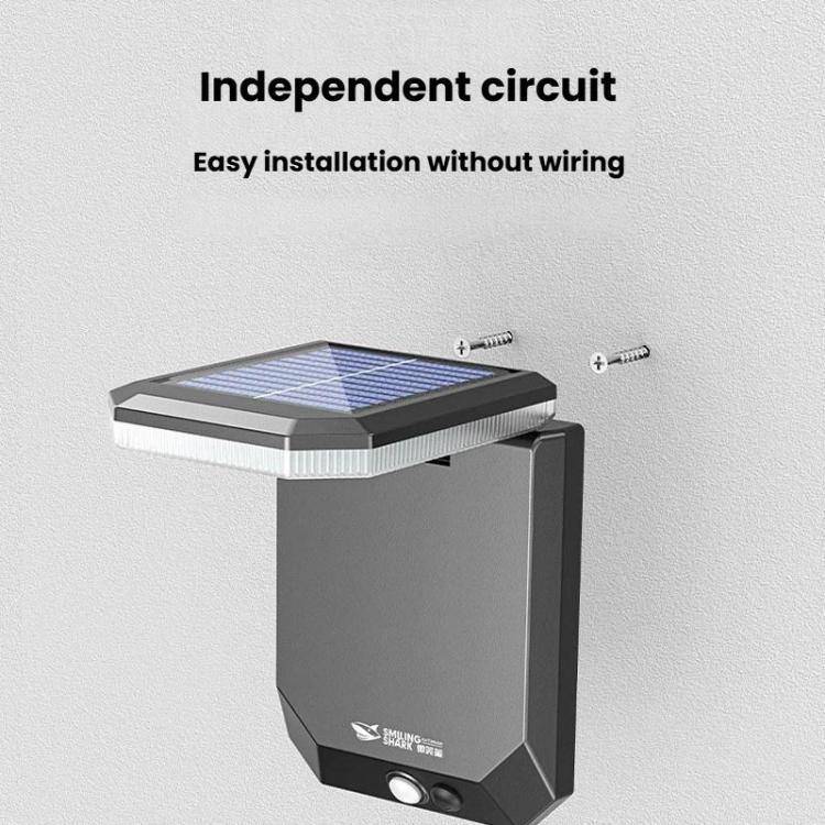 Solar motion sensor garden wall light with foldable solar head and mounting screws