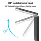 Foldable solar lamp head design for wide angle lighting on solar wall light