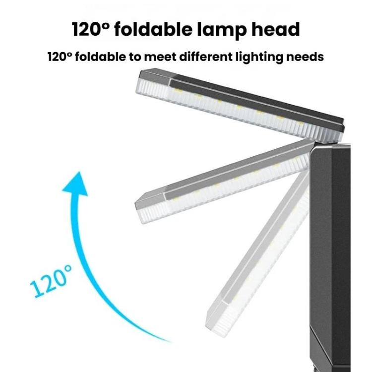 Foldable solar lamp head design for wide angle lighting on solar wall light