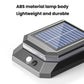 ABS solar motion sensor wall light body with top solar panel and LED strip
