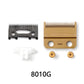 Gold and silver clipper blade heads with mounting screws; model 8010G shown