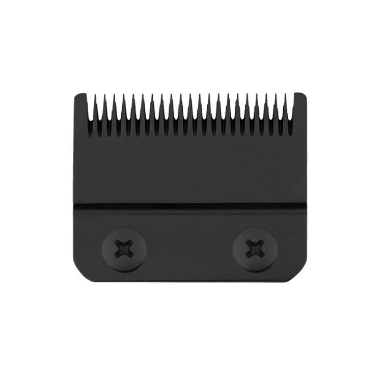 Black replacement clipper blade head with cutting teeth and two screw bases