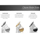 Clipper blade styles diagram showing taper, fade, and tri-blade heads