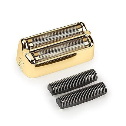 Gold replacement foil shaver head with two comb guides