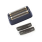 Black replacement foil shaver head with two guide sleeves