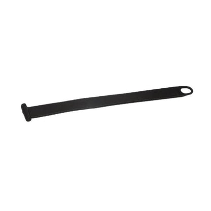 Black bike rack frame fixing strap band with loop eyelet end