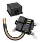 Pre-wired waterproof fuse relay holder with black relay module and terminals