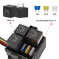 Pre-wired waterproof fuse relay box showing relays and ATC/ATO blade fuse slots