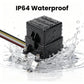 Sealed waterproof fuse relay box with black cover and mounting terminals