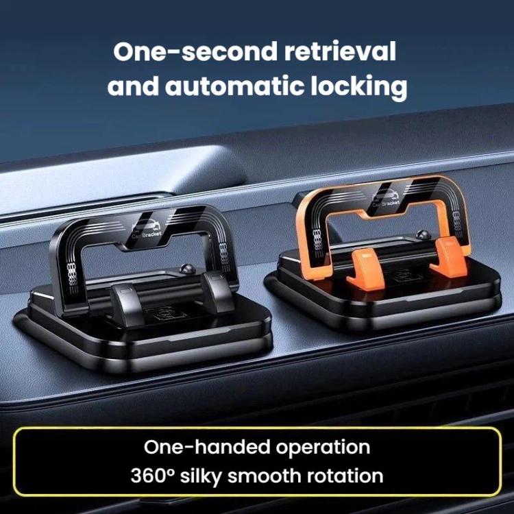 Car center-console phone holder with anti-shake base and dual mounting arms