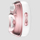 4-in-1 electric nail care kit in pink and white, side view with control panel